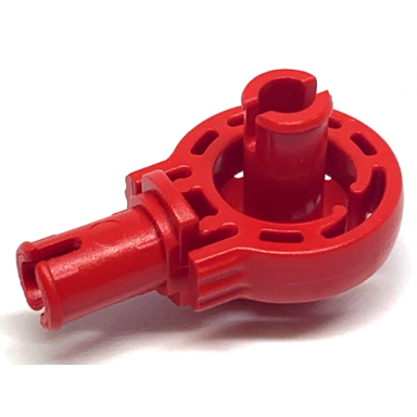 red technic rotation joint ball loop with 2 perpendicular pins with friction