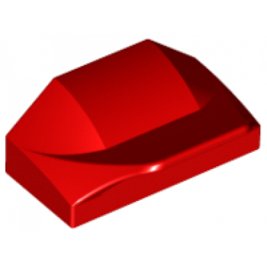 red slope curved 1 x 2 x 2 3 wing end