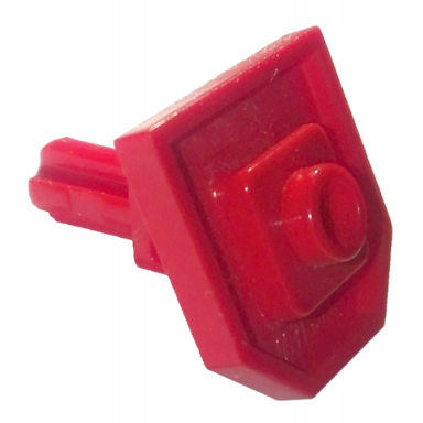 red large figure shield holder with axle