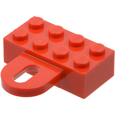 red brick modified 2 x 4 with coupling female