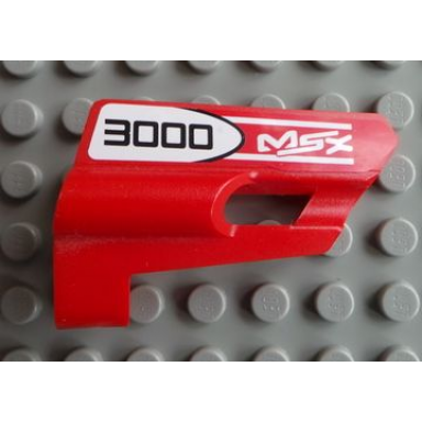 red technic panel fairing 25 small short small hole side a with 3000 msx pattern sticker - set 8682