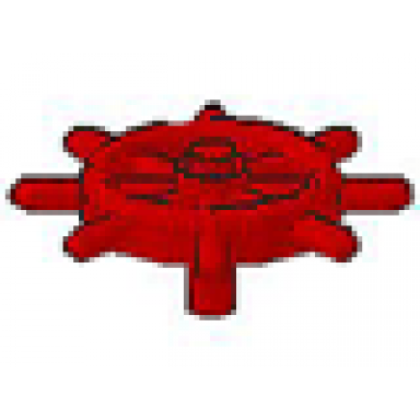 red boat ships wheel