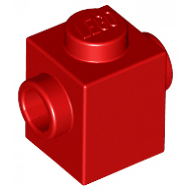 red brick modified 1 x 1 with studs on 2 sides opposite