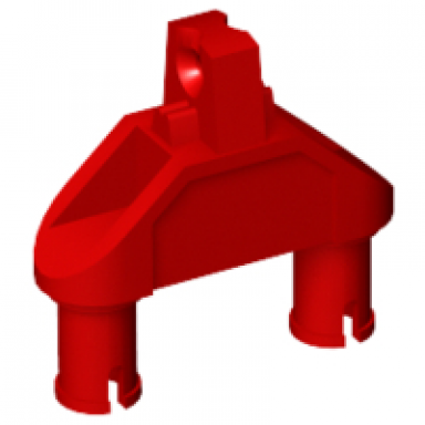 red hinge 1 x 3 with two pins locking 1 finger - round pin holes