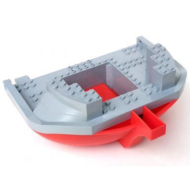 red boat hull giant bow 19 x 22 with light bluish gray top 47980 47981
