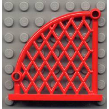red net plastic 6 x 1 x 5 lattice curved