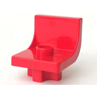 red duplo furniture chair with stud