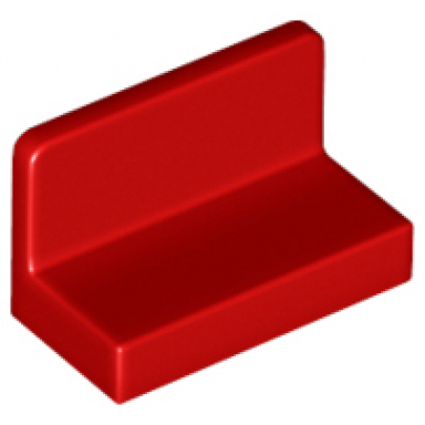 red panel 1 x 2 x 1 with rounded corners