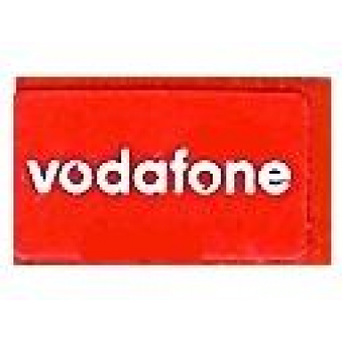 red panel 1 x 2 x 1 with vodafone pattern sticker - set 8362