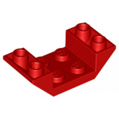 red slope inverted 45 4 x 2 double with 2 x 2 cutout