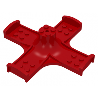 red fabuland merry-go-round base 4 x 4 with same color fabuland merry-go-round type 1 top 4875 4874