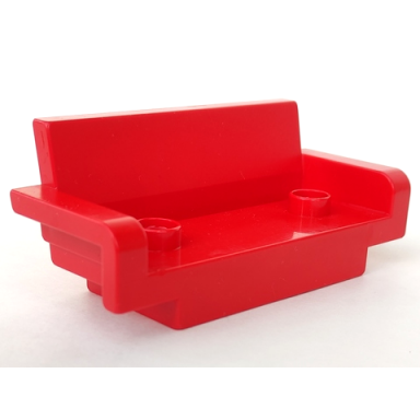 red duplo furniture couch sofa 2 x 6
