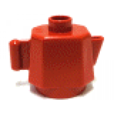 red duplo utensil teapot coffeepot round base