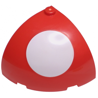 red brick round corner 4 x 4 x 2 2 3 dome top with white circle pattern super mario piranha plant section