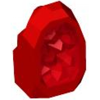 red rock 1 x 1 geode with molded trans-red crystals pattern