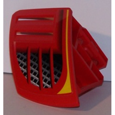 red technic panel rc car mudguard small right with vents pattern sticker - set 8378