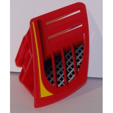 red technic panel rc car mudguard small left with vents pattern sticker - set 8378