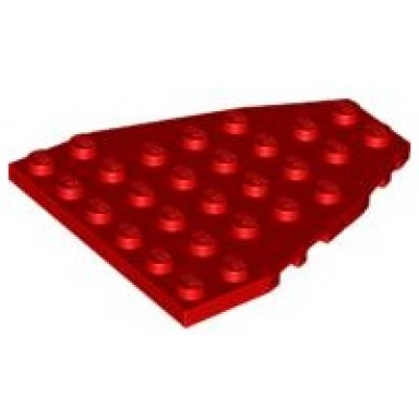 red wedge plate 7 x 6 with stud notches boat bow plate