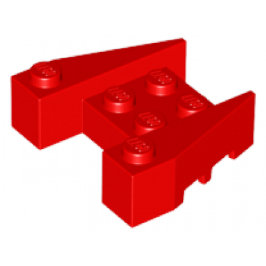 red wedge 3 1 2 x 4 with stud notches