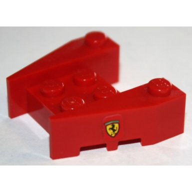 red wedge 3 1 2 x 4 with stud notches with ferrari logo narrow pattern on both sides stickers - sets 8362 8375 8654 8672 8673