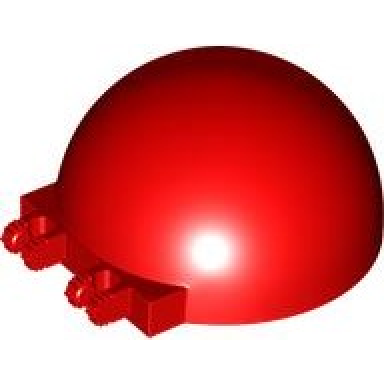 red windscreen 6 x 6 x 3 canopy half sphere with dual 2 fingers