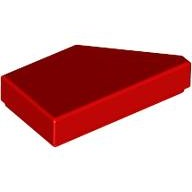 red tile modified 1 x 2 wedge left