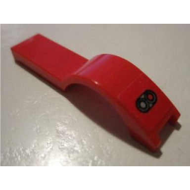 red vehicle mudguard 1 x 4 1 2 with taillights pattern model right side sticker - set 8495