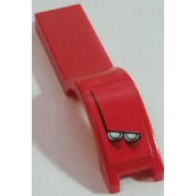 red vehicle mudguard 1 x 4 1 2 with double headlights pattern model right side sticker - set 8147
