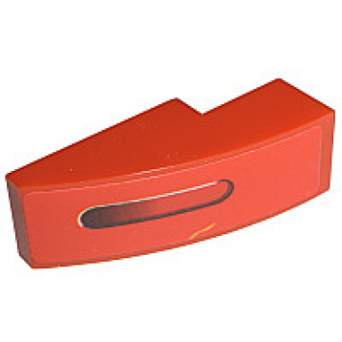 red slope curved 3 x 1 with taillight pattern left sticker - set 8671