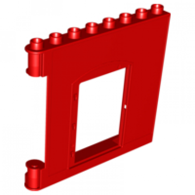 duplo wall 1 x 8 x 6 hinge on left with door opening