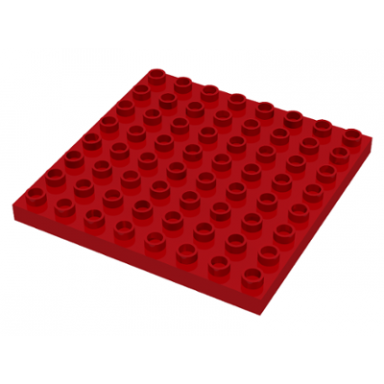 red duplo plate 8 x 8