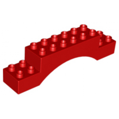 red duplo brick 2 x 10 x 2 arch