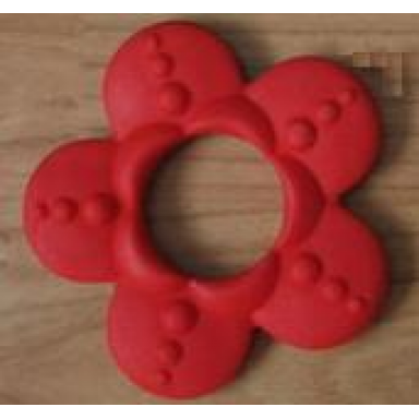 red primo flower top with 5 petals