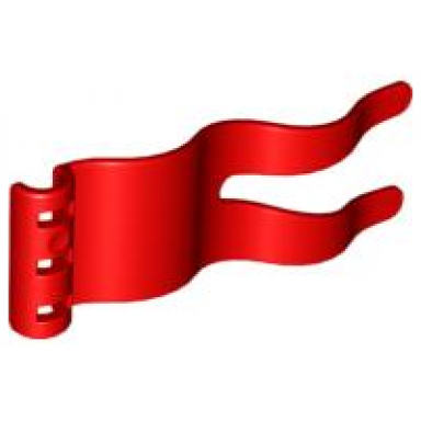 red duplo flag wavy 2 x 5