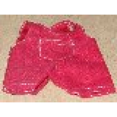 red duplo doll cloth overalls with pocket
