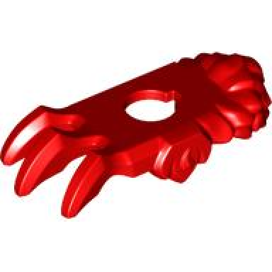 red minifigure armor shoulder pads with fur and 3 spikes claws