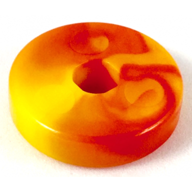 projectile disk 2 x 2 with marbled yellow pattern