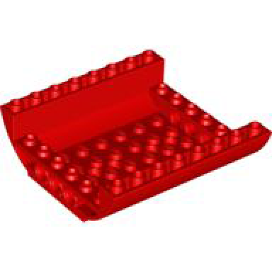 red slope curved 8 x 8 x 2 inverted double