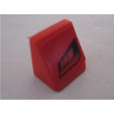 red slope 30 1 x 1 x 2 3 with black faded air vents on red background pattern model left side sticker - set 8495