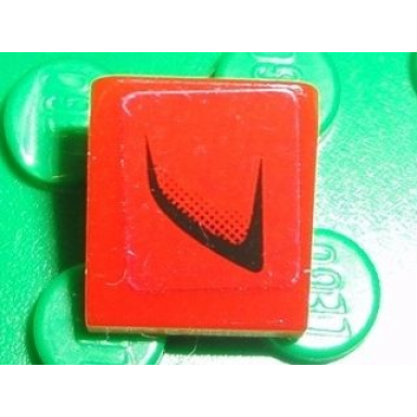 red slope 30 1 x 1 x 2 3 with black air intake pattern model left side sticker - set 8681