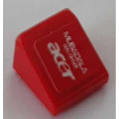 red slope 30 1 x 1 x 2 3 with mubadala abu dhabi and acer pattern model left side sticker - sets 8153 8155
