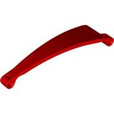 red technic panel curved 53 3 x 13 tapered right