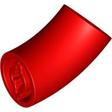 red brick round 2 x 2 d 45 degrees elbow 27.7mm standing height