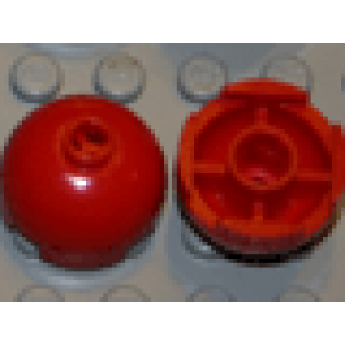 red brick round 2 x 2 dome top without bottom axle holder