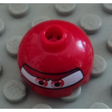 red brick round 2 x 2 dome top with eyes round and f1 helmet pattern francesco bernoulli