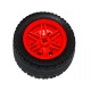 red wheel 30.4mm d x 20mm with no pin holes and reinforced rim with black tire 43.2 x 22 zr 56145 44309