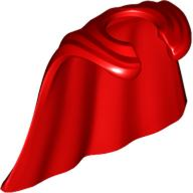 red minifigure cape flexible rubber billowing