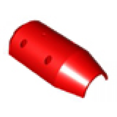 red vehicle tipper drum 3 x 6 x 10 half with 4 pin holes