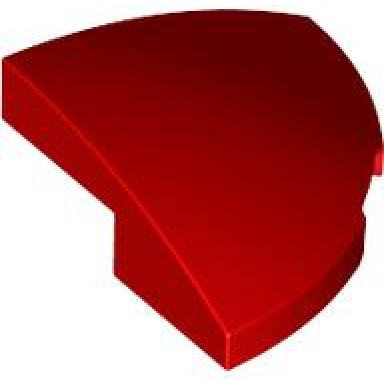 red slope curved 2 x 2 corner round