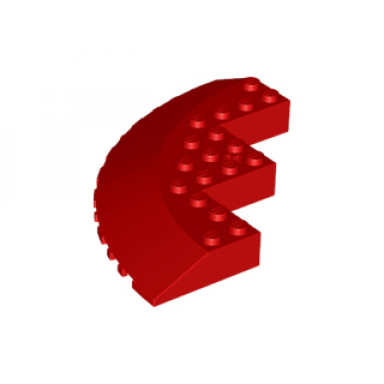 red brick round corner 10 x 10 with slope 33 edge axle hole facet cutout